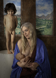 "Madonna and Child with Cherub"